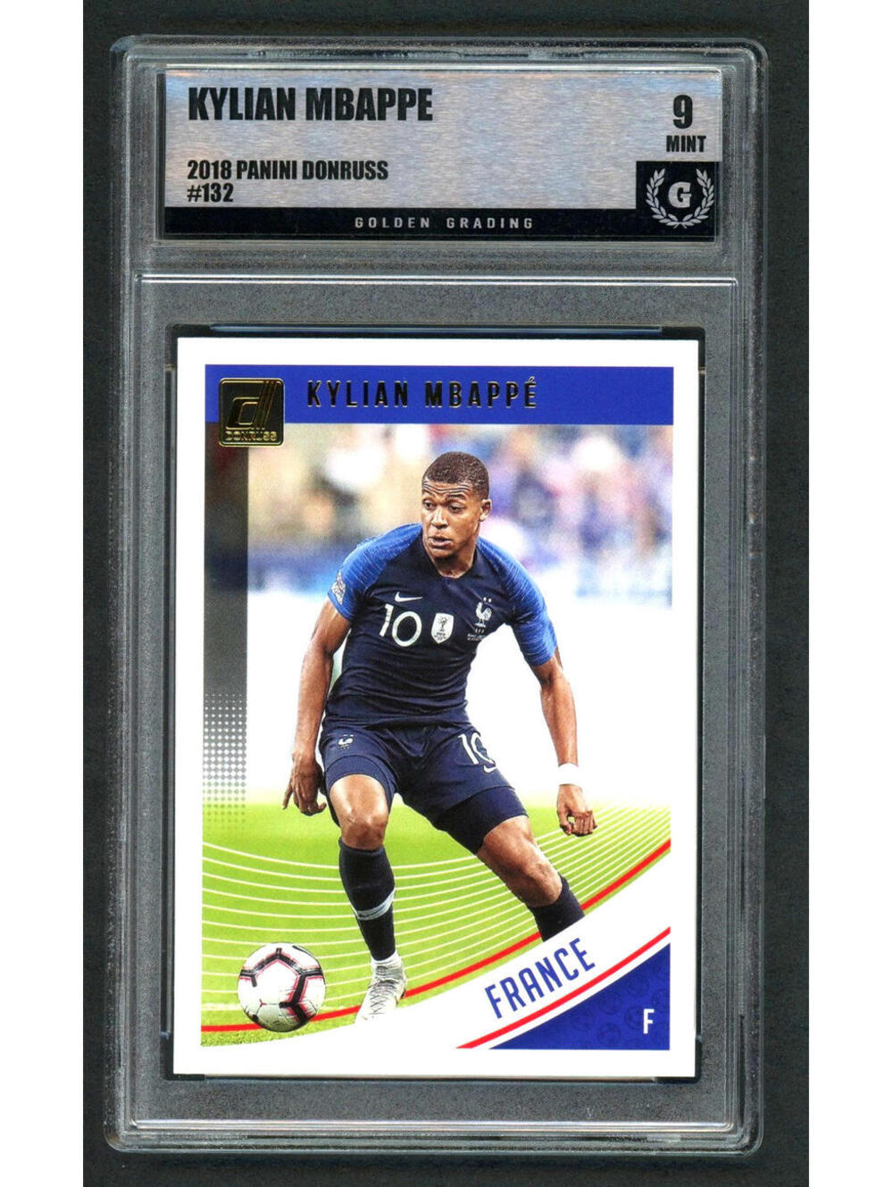 2018-19 Donruss #132 Kylian Mbappe France Rookie Card (RC) Graded 9 Mint